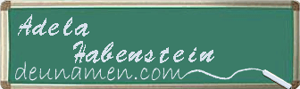 Adela Habenstein Visitenkarte